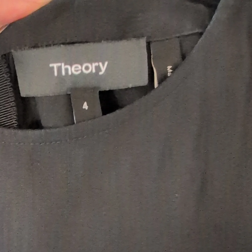 Theory Black Grommet Midi Dress - Picture 4 of 10